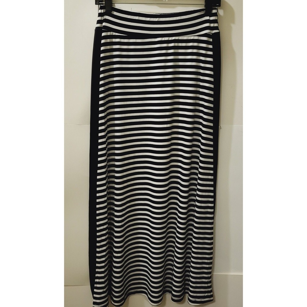 Soft Works Women's Maxie Black/White Stripe Skirt Size M